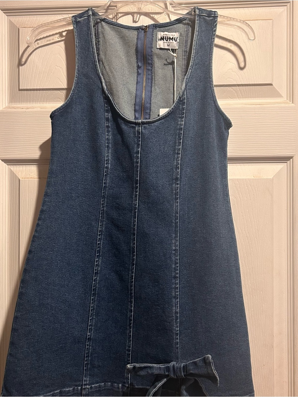 Show Me Your MuMu Bridgeport Denim Bow Tank Dress - Picture 3 of 7